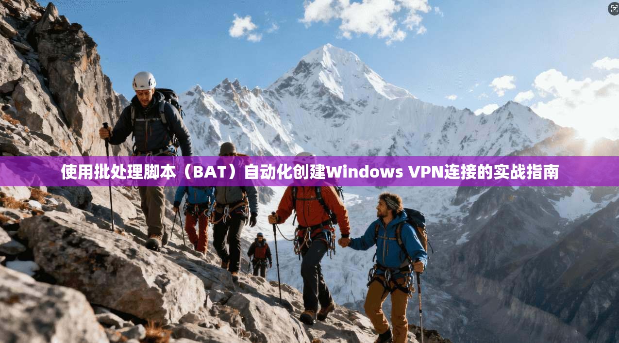 使用批处理脚本（BAT）自动化创建Windows VPN连接的实战指南